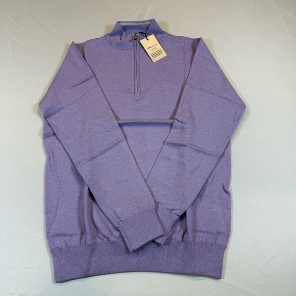 Peter Millar Crown Soft 1/4 Zip Pullover Size Small Purple NWT $168